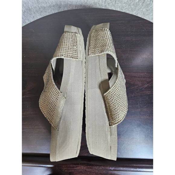 Yellow Box Maxima‎ Slip On Sandals Flip Flops Womens Size 9.5 Leather Rhinestone - Picture 11 of 15